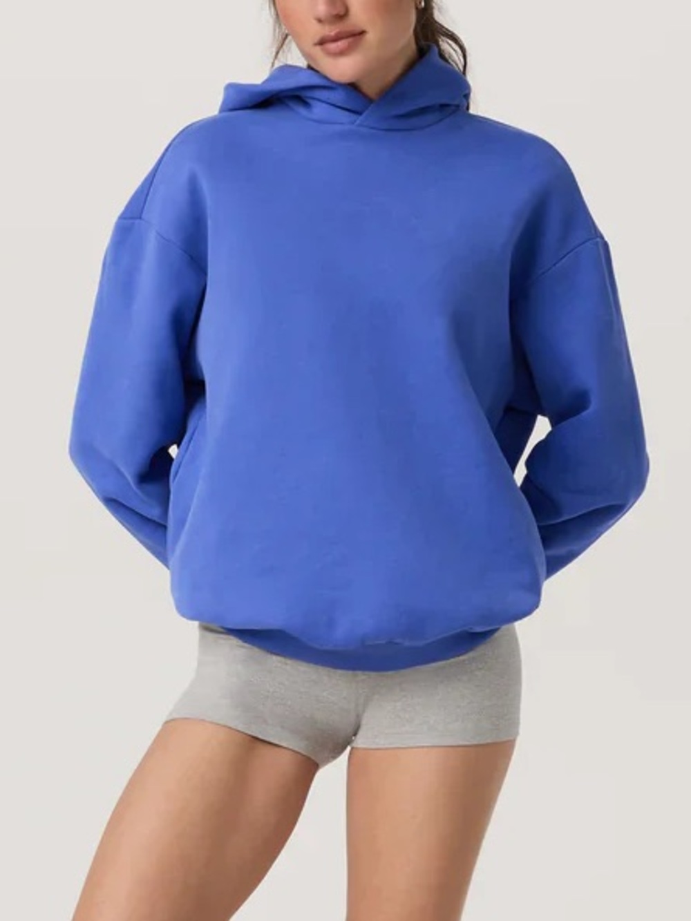 Vuori Restore Oversized Hoodie XS Blue Heavyweight Fleece Sweatshirt $148